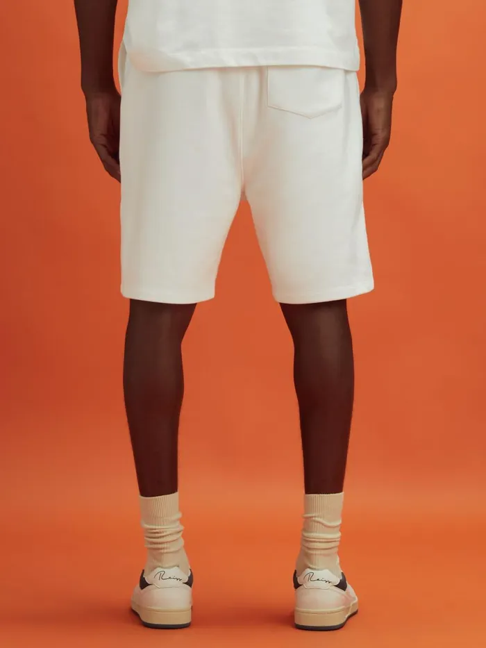 Men Reiss Shorts F1 Cotton Drawstring Shorts White