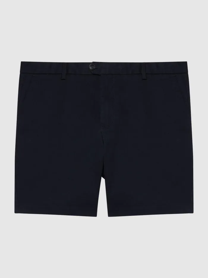 Men Reiss Shorts Wicket S Short Length Casual Chino Shorts Navy
