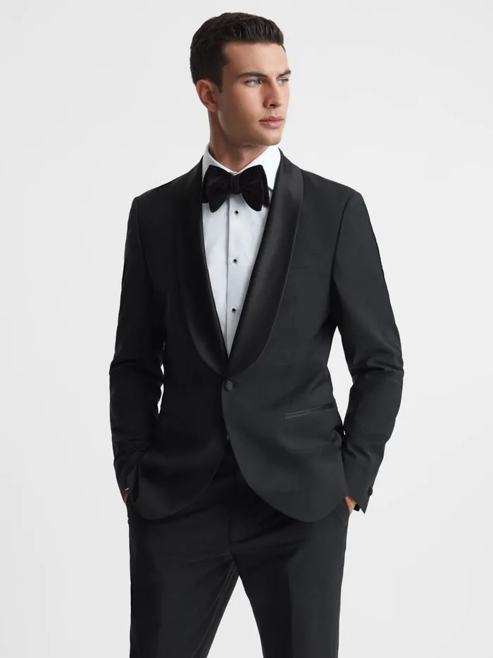 Men Reiss Suits and Tailoring Poker Modern Fit Single Breasted Tuxedo Jacket Black Men Reiss Suits and Tailoring Poker Modern Fit Single Breasted Tuxedo Jacket Black