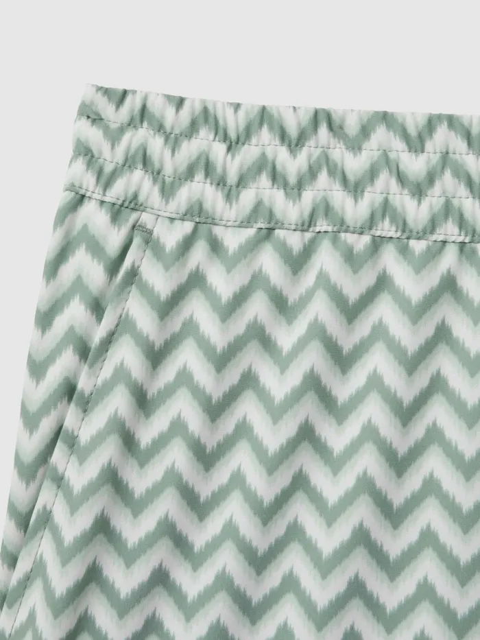 Men Reiss Swimwear Cable ZigZag Print Drawstring Swim Shorts Sage