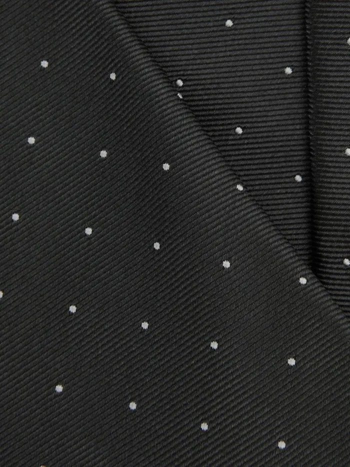 Men Reiss Ties and Pocket Squares Liam Silk Polka Dot Tie Charcoal