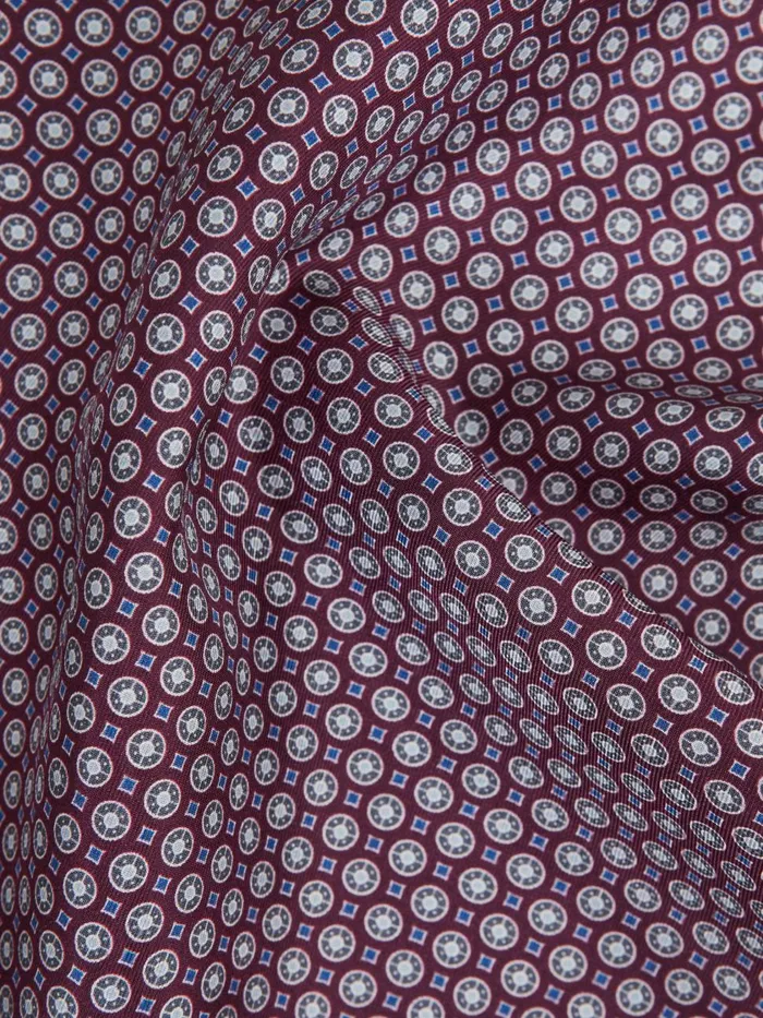 Men Reiss Ties and Pocket Squares Montecristo Silk Printed Pocket Square Bordeauxcharcoal