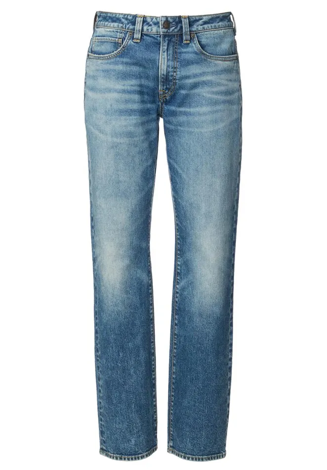 Men Relaxed Straight Driven Bleached Down Jeans Indigo Buffalo David Bitton Relaxed Straight Driven