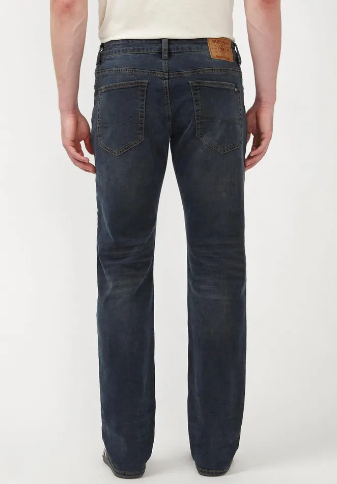 Men Relaxed Straight Driven Crinkled And Sanded Dark Jeans Indigo Buffalo David Bitton Relaxed Straight Driven