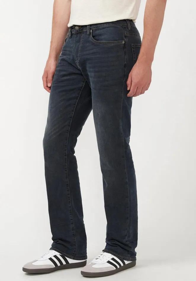 Men Relaxed Straight Driven Crinkled And Sanded Dark Jeans Indigo Buffalo David Bitton Relaxed Straight Driven