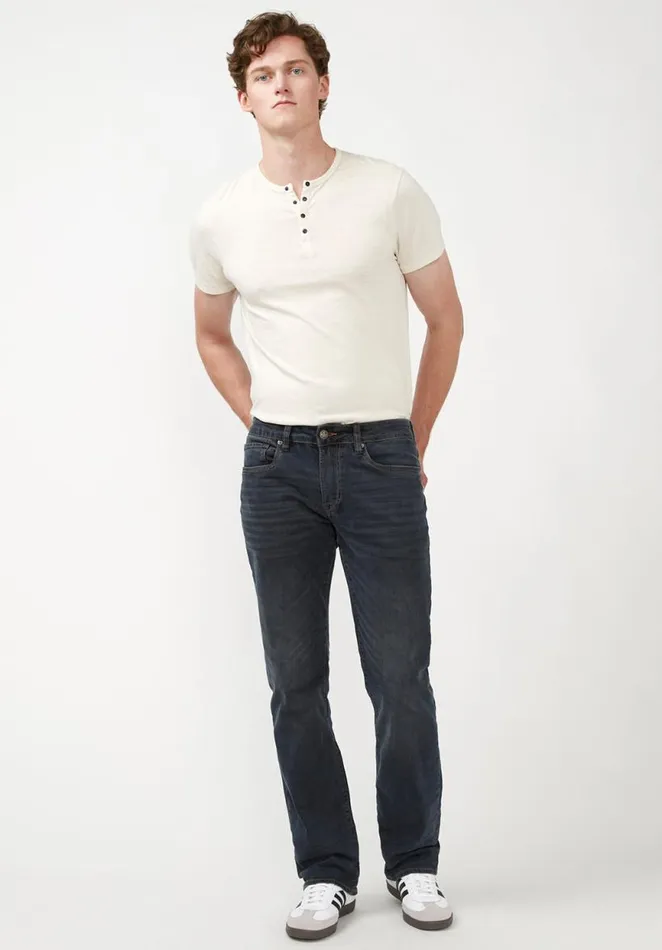 Men Relaxed Straight Driven Crinkled And Sanded Dark Jeans Indigo Buffalo David Bitton Relaxed Straight Driven