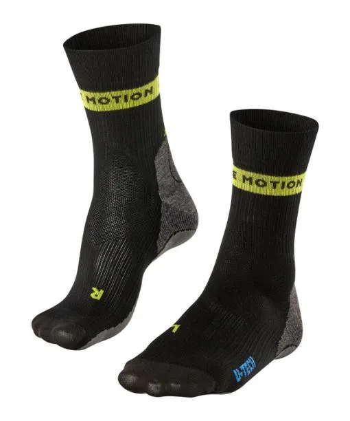 Men RU True Motion Aion Men Running Socks Black FALKE Running Socks