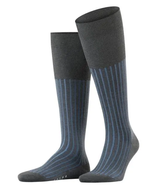 Men Shadow Men Kneehigh Socks Anthracite Mel FALKE Knee High Socks