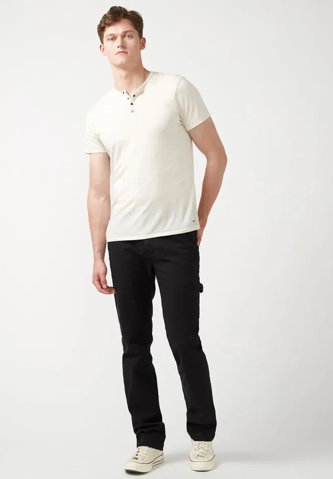 Men Straight Six Black Men039s Carpenter Pants Black Buffalo David Bitton Straight Six