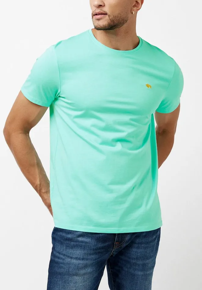 Men Supima Cotton Blue Tipima TShirt Star Buffalo David Bitton Tops and Tees