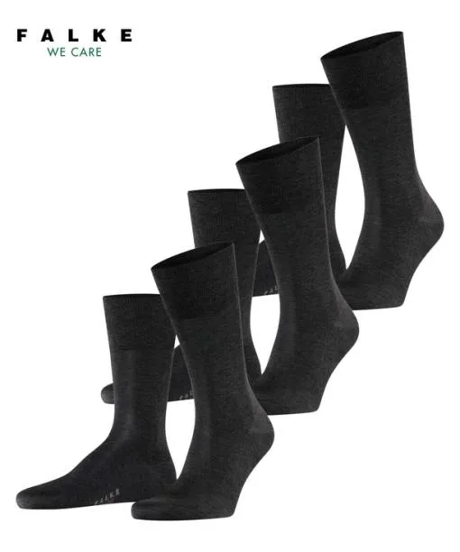 Men Tiago 3Pack Men Socks Anthracite Mel FALKE Socks