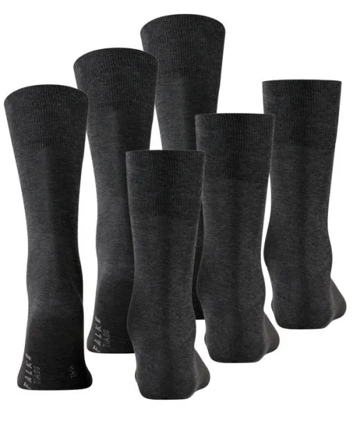 Men Tiago 3Pack Men Socks Anthracite Mel FALKE Socks