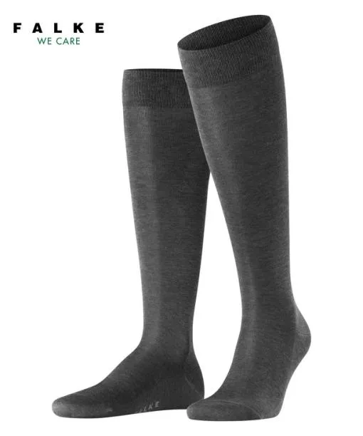 Men Tiago Men Kneehigh Socks Anthracite Mel FALKE Knee High Socks