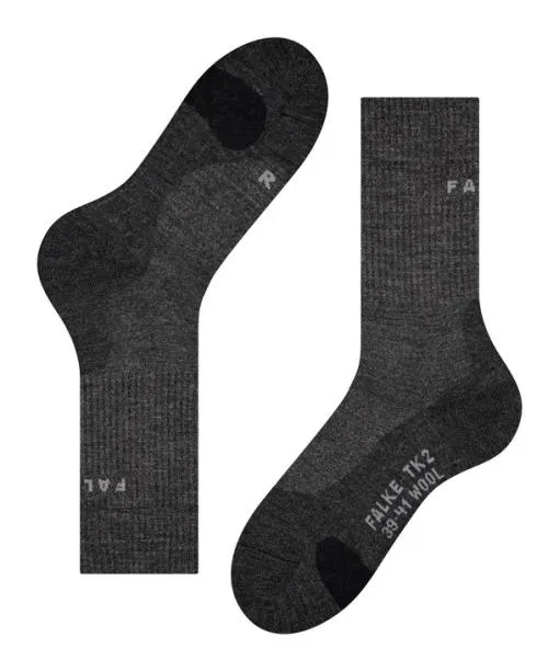 Men TK2 Explore Wool Men Trekking Socks Smog FALKE Hiking Socks