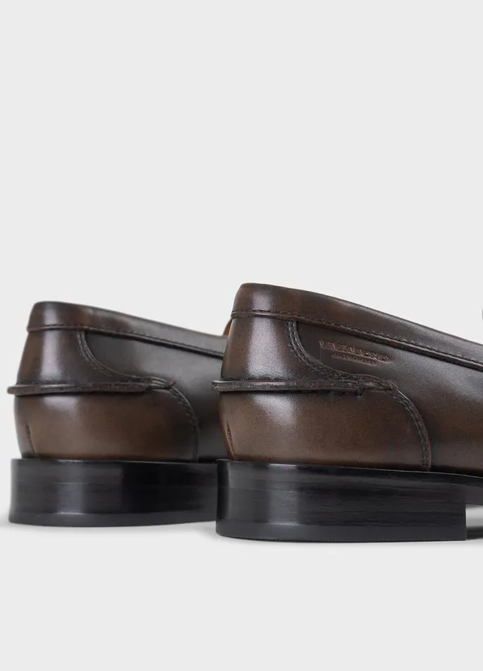 Men Vagabond Dress Shoes STEVEN LOAFER Brown Brushoff Leather