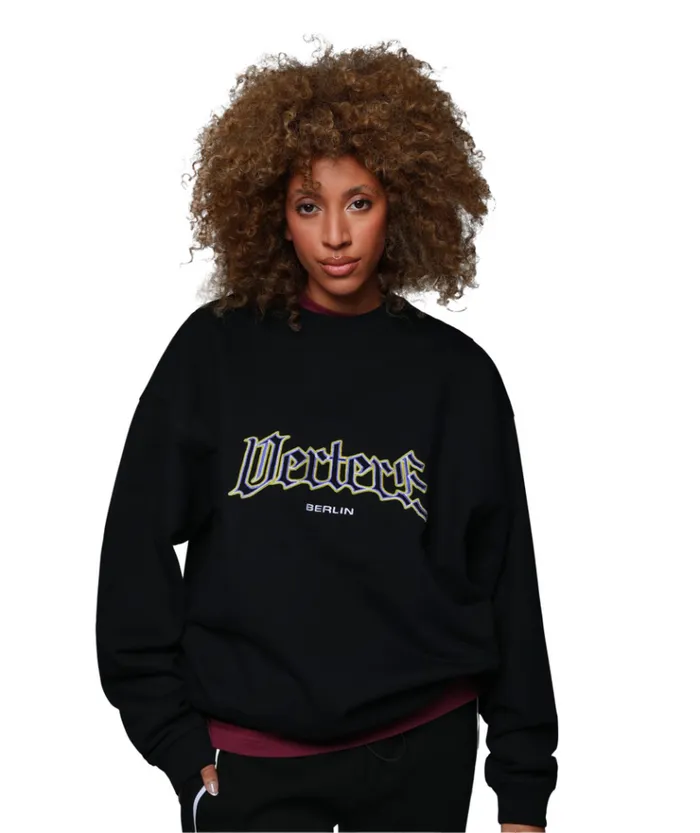 MenWomen SWEATERS and HOODIES Vertere Berlin GLASS LOGO SWEATER 8211 BLACK