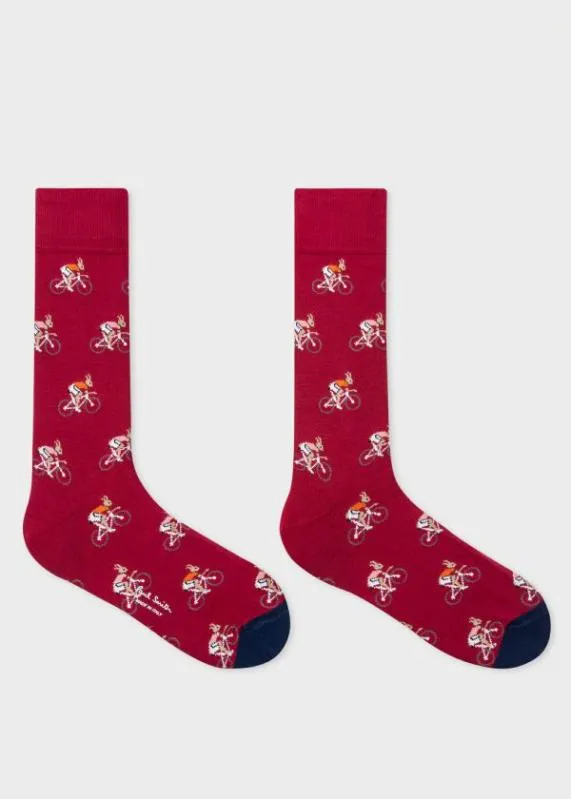 Mens 039Cycling Rabbits039 Motif Socks Three Pack Paul Smith Cycling Mens 039Cycling Rabbits039 Motif Socks Three Pack Paul Smith Cycling