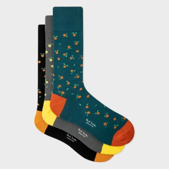 Mens 039Orange039 Socks Three Pack Paul Smith Socks Mens 039Orange039 Socks Three Pack Paul Smith Socks