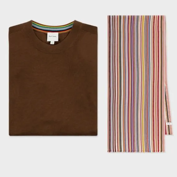 Mens 039Signature Stripe039 Scarf and Merino Sweater Gift SetMerino Wool Sweater039Signature Stripe039 Scarf Paul Smith Sweaters Mens 039Signature Stripe039 Scarf and Merino Sweater Gift SetMerino Wool Sweater039Signature Stripe039 Scarf Paul Smith Sweaters