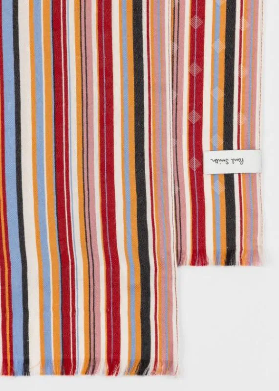Mens 039Signature Stripe039 Scarf Paul Smith Scarves