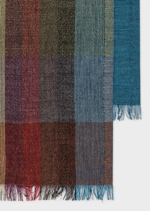 Mens 039Signature Stripe Check039 Scarf Paul Smith Scarves Mens 039Signature Stripe Check039 Scarf Paul Smith Scarves