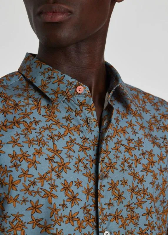Mens Blue 039Folk Floral039 Shirt Paul Smith Shirts Mens Blue 039Folk Floral039 Shirt Paul Smith Shirts
