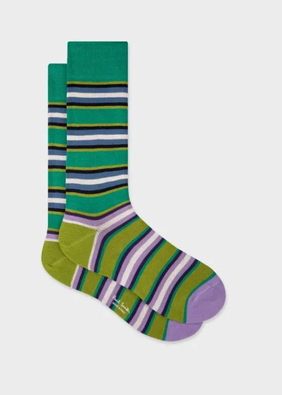 Mens Colour Block CottonBlend Socks Paul Smith Socks