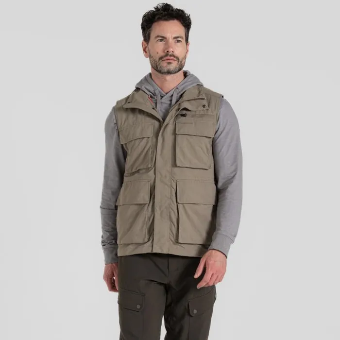 Mens Gilets Craghoppers NosiLife Adventure Gilet IV Pebble