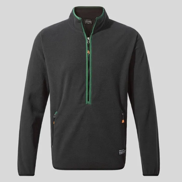 Mens Half Zip Fleece Craghoppers CO2 Renu Half Zip Fleece Black Pepper Mens Half Zip Fleece Craghoppers CO2 Renu Half Zip Fleece Black Pepper