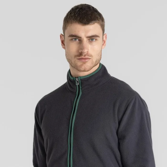 Mens Half Zip Fleece Craghoppers CO2 Renu Half Zip Fleece Black Pepper Mens Half Zip Fleece Craghoppers CO2 Renu Half Zip Fleece Black Pepper