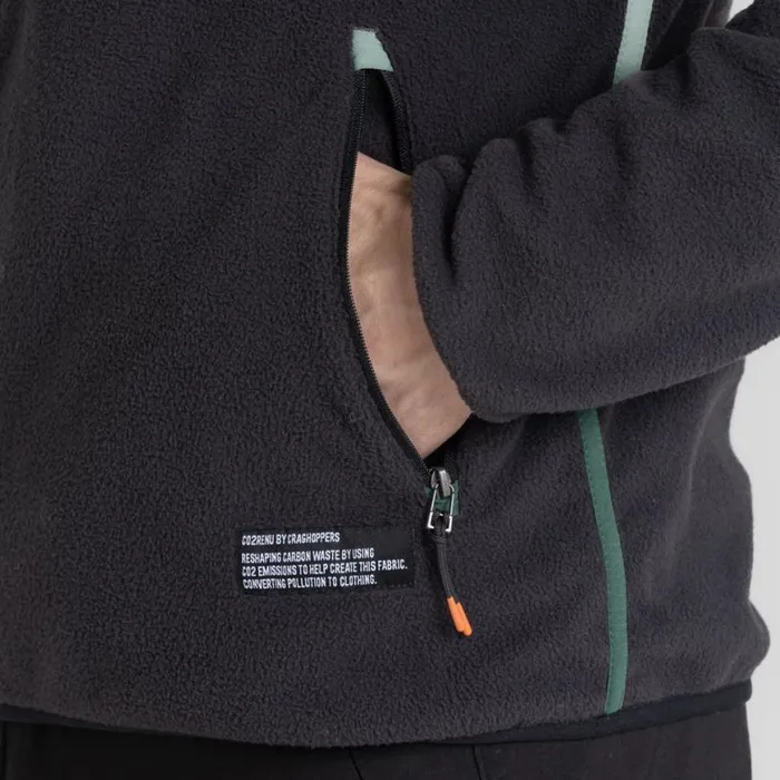 Mens Half Zip Fleece Craghoppers CO2 Renu Half Zip Fleece Black Pepper Mens Half Zip Fleece Craghoppers CO2 Renu Half Zip Fleece Black Pepper