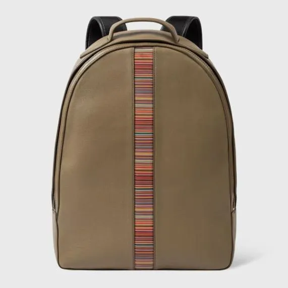 Mens Leather 039Signature Stripe039 Backpack Paul Smith Bags Mens Leather 039Signature Stripe039 Backpack Paul Smith Bags