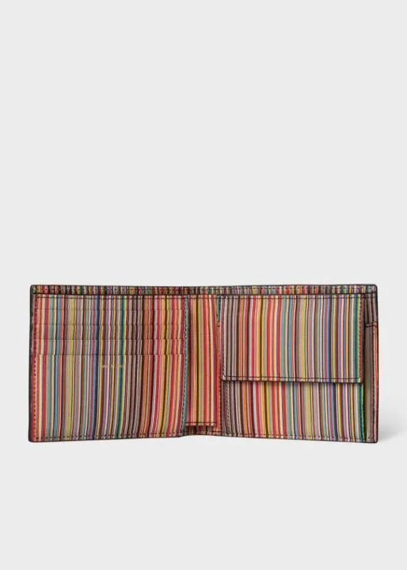 Mens Leather 039Signature Stripe039 Interior Billfold And Coin Wallet Paul Smith Monogrammed Gifts Mens Leather 039Signature Stripe039 Interior Billfold And Coin Wallet Paul Smith Monogrammed Gifts