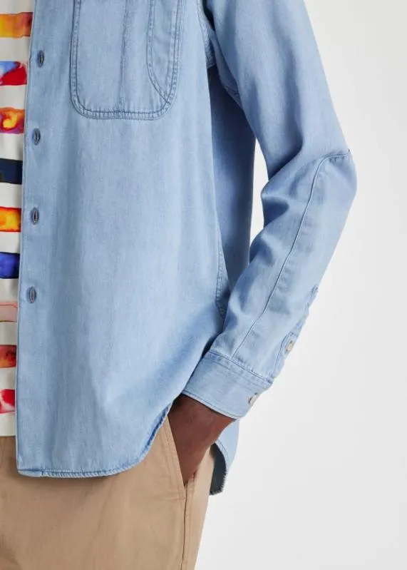 Mens LightWash Denim Shirt Paul Smith Shirts Mens LightWash Denim Shirt Paul Smith Shirts