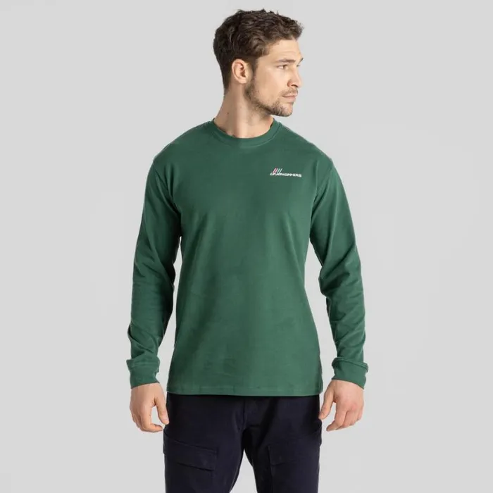 Mens Long Sleeve Craghoppers Dillisk Long Sleeved Top Evergreen