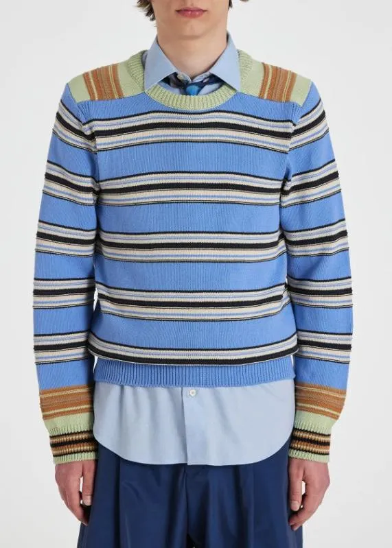 Mens MixUp Stripe CottonBlend Sweater Paul Smith Sweaters Mens MixUp Stripe CottonBlend Sweater Paul Smith Sweaters