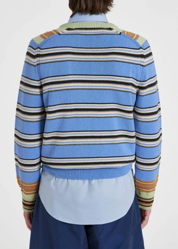 Mens MixUp Stripe CottonBlend Sweater Paul Smith Sweaters Mens MixUp Stripe CottonBlend Sweater Paul Smith Sweaters