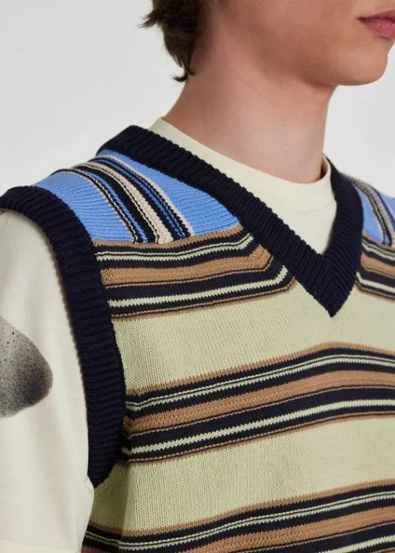 Mens MixUp Stripe Knitted Vest Paul Smith Sweaters Mens MixUp Stripe Knitted Vest Paul Smith Sweaters