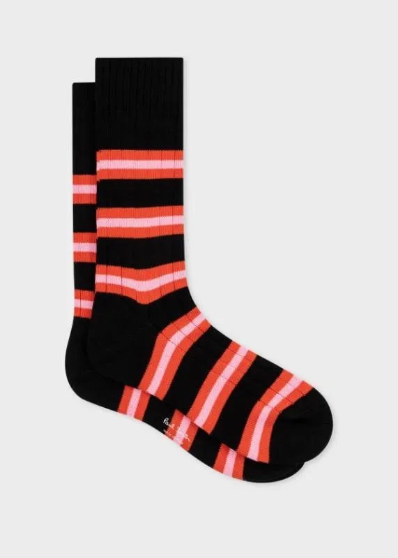 Mens Pink Stripe Socks Paul Smith Socks