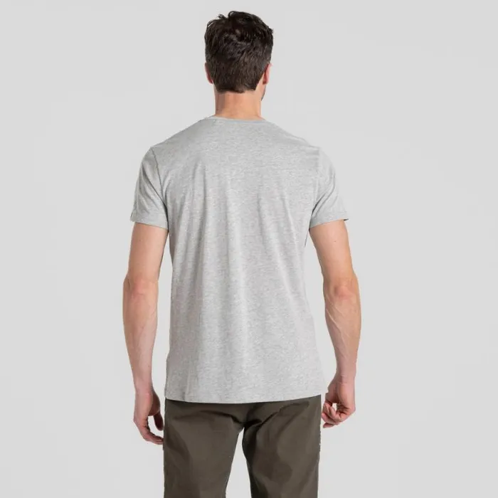 Mens Short Sleeve Craghoppers Lucent Short Sleeved TShirt Soft Grey Marl Mens Short Sleeve Craghoppers Lucent Short Sleeved TShirt Soft Grey Marl