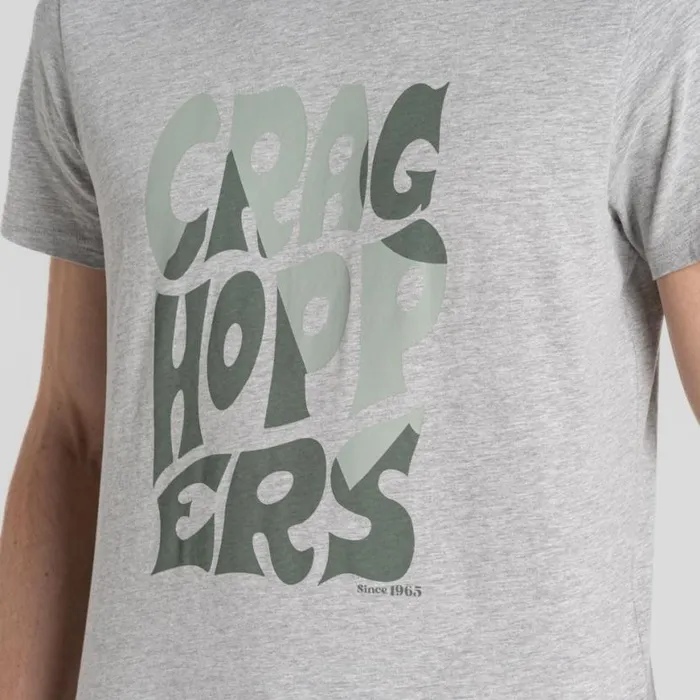 Mens Short Sleeve Craghoppers Lucent Short Sleeved TShirt Soft Grey Marl Mens Short Sleeve Craghoppers Lucent Short Sleeved TShirt Soft Grey Marl
