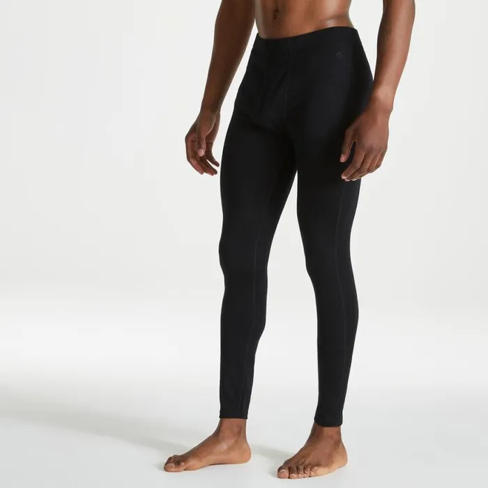 Mens Walking Trousers Craghoppers Merino Baselayer Leggings Black