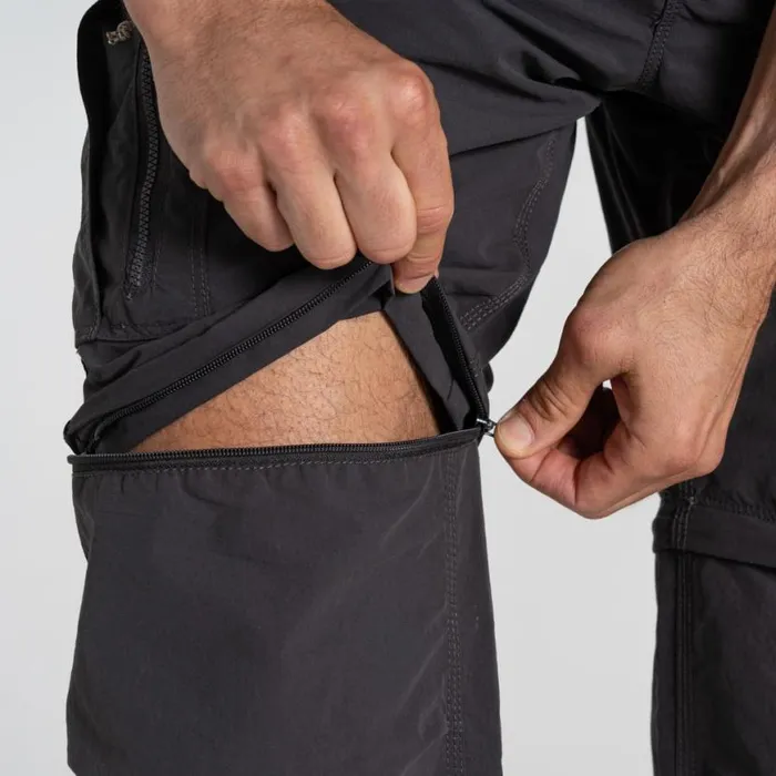 Mens Walking Trousers Craghoppers NosiLife Convertible Cargo Trouser III Black Pepper Mens Walking Trousers Craghoppers NosiLife Convertible Cargo Trouser III Black Pepper