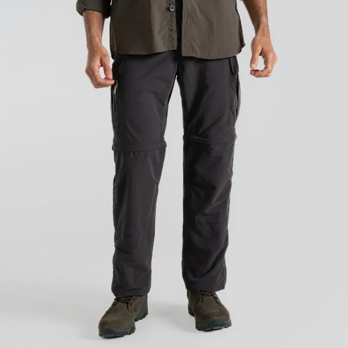 Mens Walking Trousers Craghoppers NosiLife Convertible Cargo Trouser III Black Pepper Mens Walking Trousers Craghoppers NosiLife Convertible Cargo Trouser III Black Pepper
