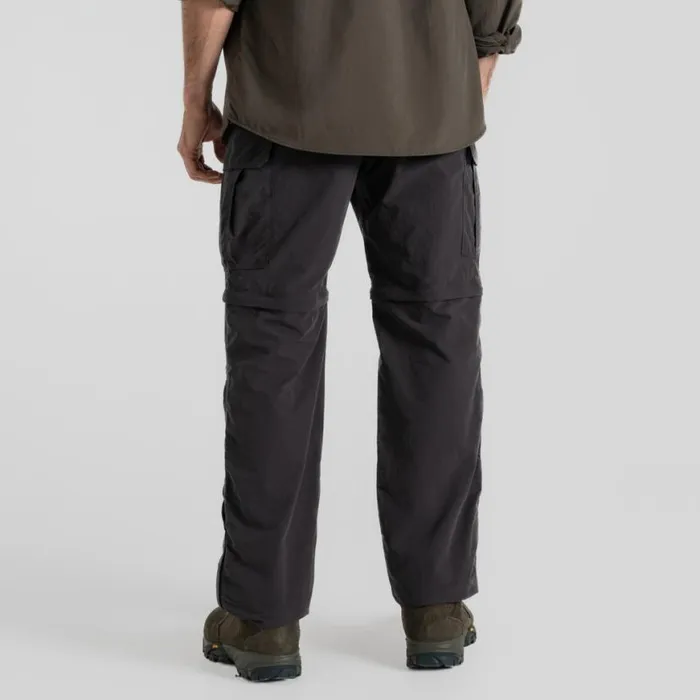 Mens Walking Trousers Craghoppers NosiLife Convertible Cargo Trouser III Black Pepper Mens Walking Trousers Craghoppers NosiLife Convertible Cargo Trouser III Black Pepper