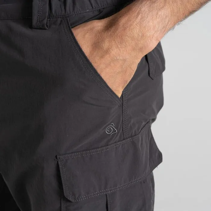 Mens Walking Trousers Craghoppers NosiLife Convertible Cargo Trouser III Black Pepper Mens Walking Trousers Craghoppers NosiLife Convertible Cargo Trouser III Black Pepper