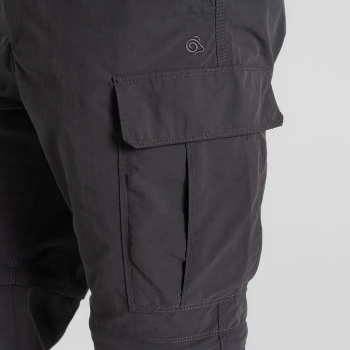 Mens Walking Trousers Craghoppers NosiLife Convertible Cargo Trouser III Black Pepper Mens Walking Trousers Craghoppers NosiLife Convertible Cargo Trouser III Black Pepper