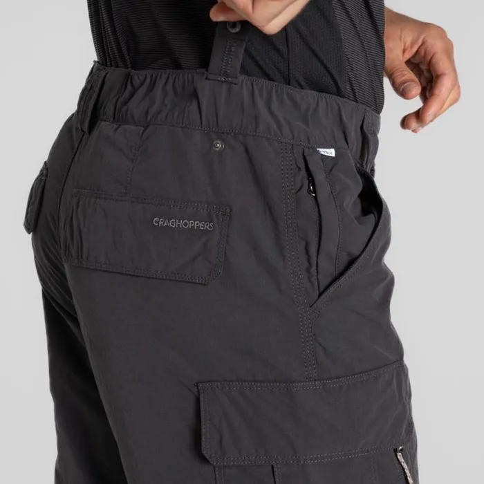 Mens Walking Trousers Craghoppers NosiLife Convertible Cargo Trouser III Black Pepper Mens Walking Trousers Craghoppers NosiLife Convertible Cargo Trouser III Black Pepper