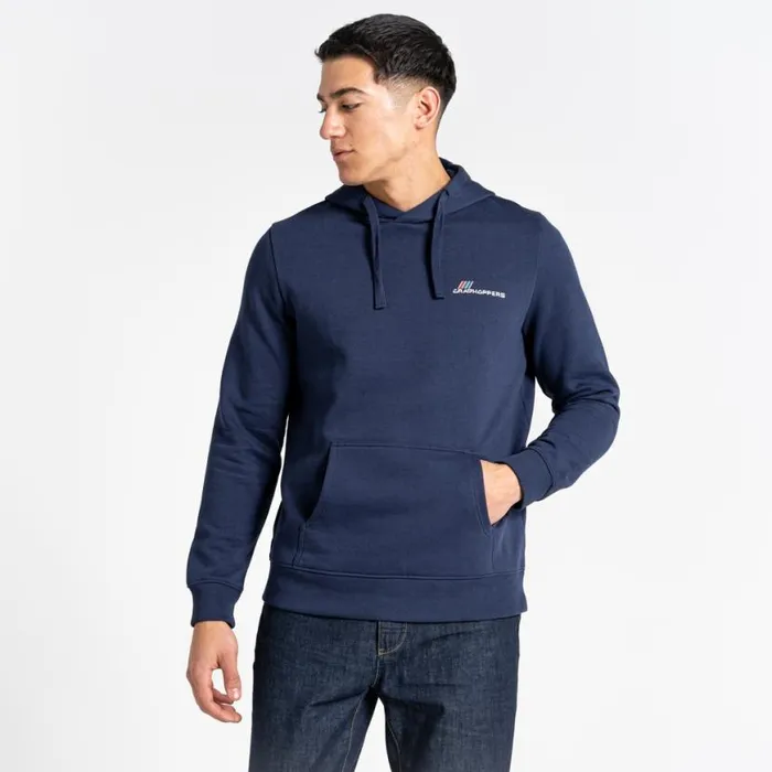 MensWomens Sweatshirts Craghoppers Lautner Hooded Top Blue Navy