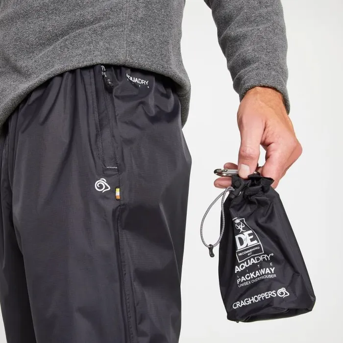 MensWomens Walking Trousers Craghoppers Ascent Over Trousers Black MensWomens Walking Trousers Craghoppers Ascent Over Trousers Black